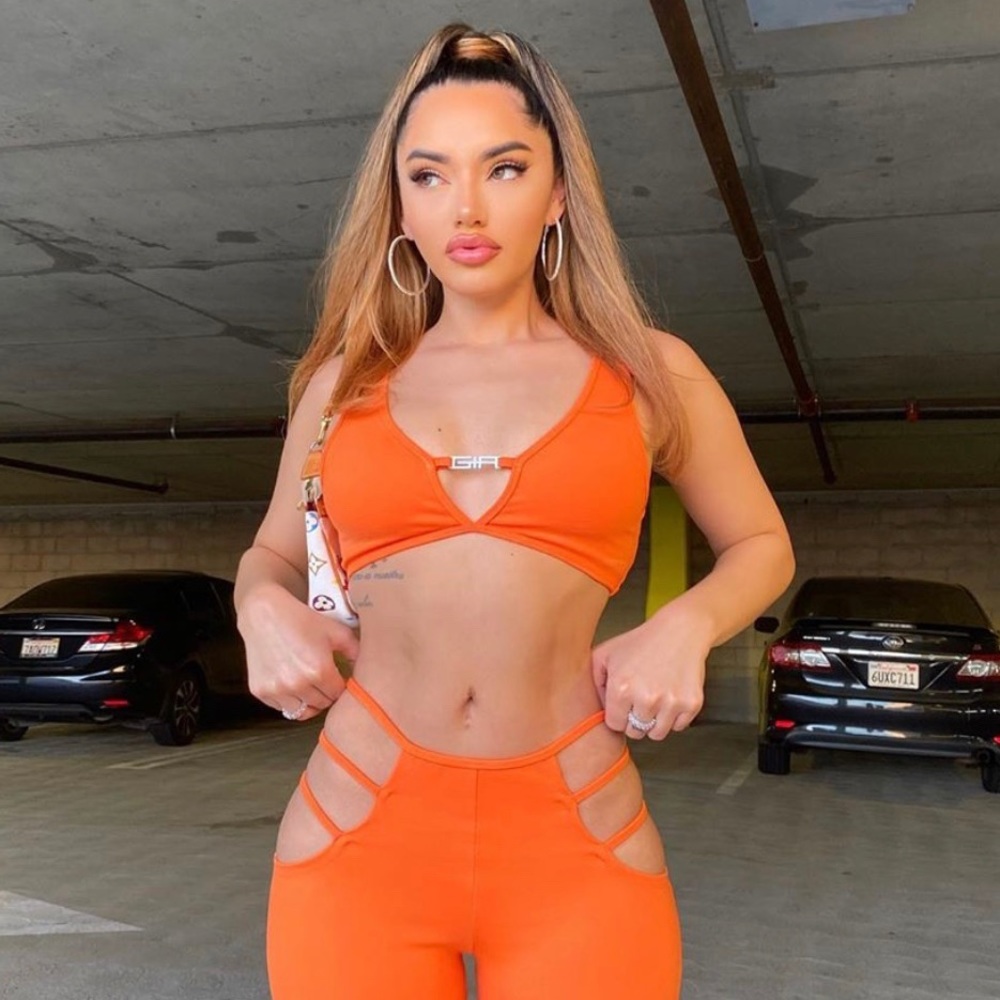 SOLD!! I.AM.GIA ORANGE LUCID PANTS & LUCID TOP